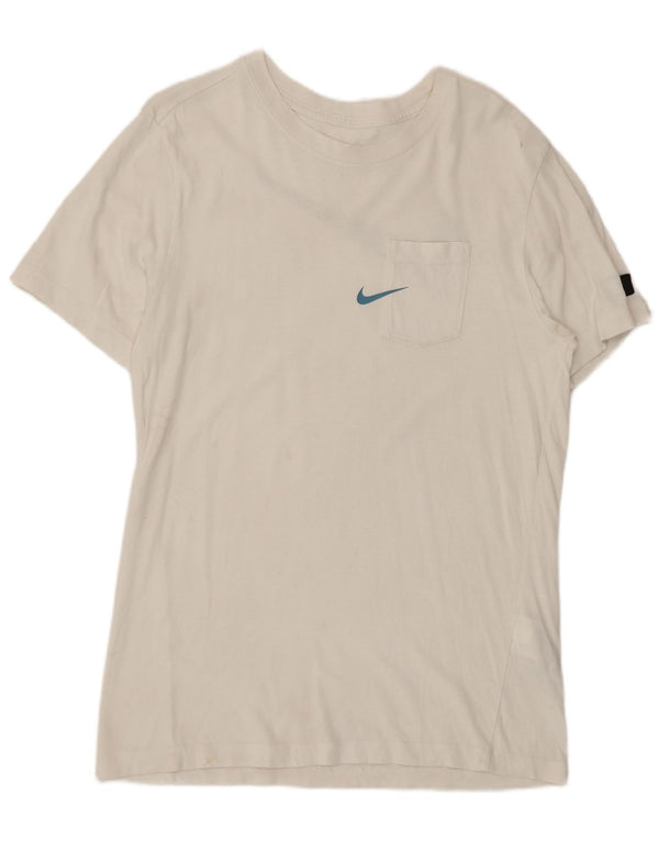 Nike - Camiseta gráfica para hombre, talla pequeña, algodón blanco