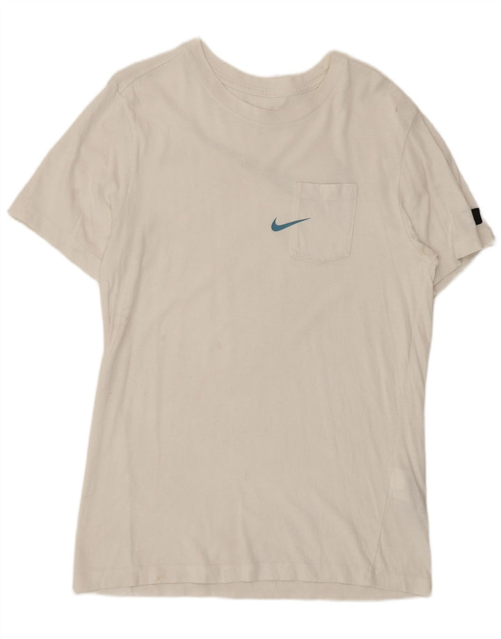 Nike - Camiseta gráfica para hombre, talla pequeña, algodón blanco