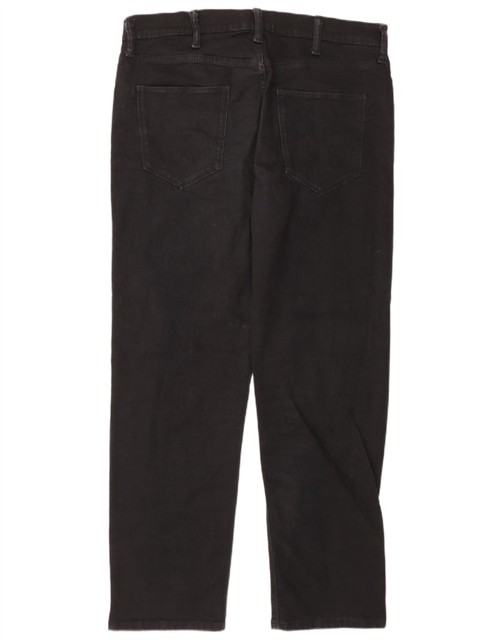 Marks & Spencer Vaqueros rectos para hombre W36 L31 Algodón negro