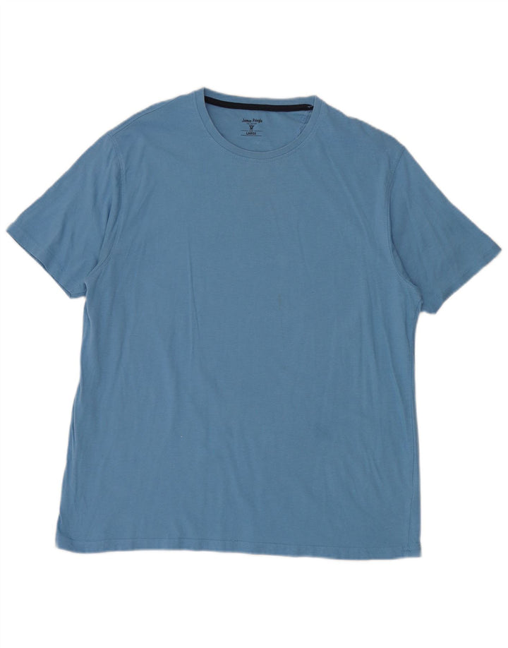 James Pringle - Camiseta para hombre, talla grande, algodón azul