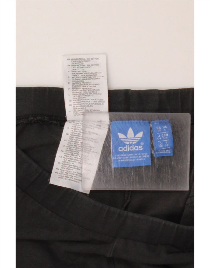 ADIDAS Leggings gráficos para mujer Reino Unido 10 Pequeño algodón negro