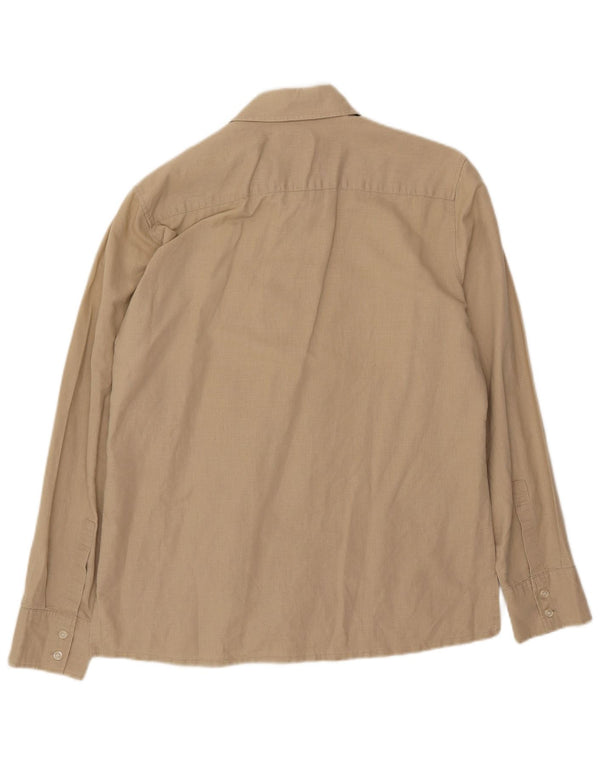 Camisa Rifle Hombre Lino Beige Medio