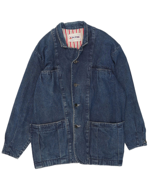 Vintage hombres chaqueta de mezclilla Reino Unido 42 XL azul