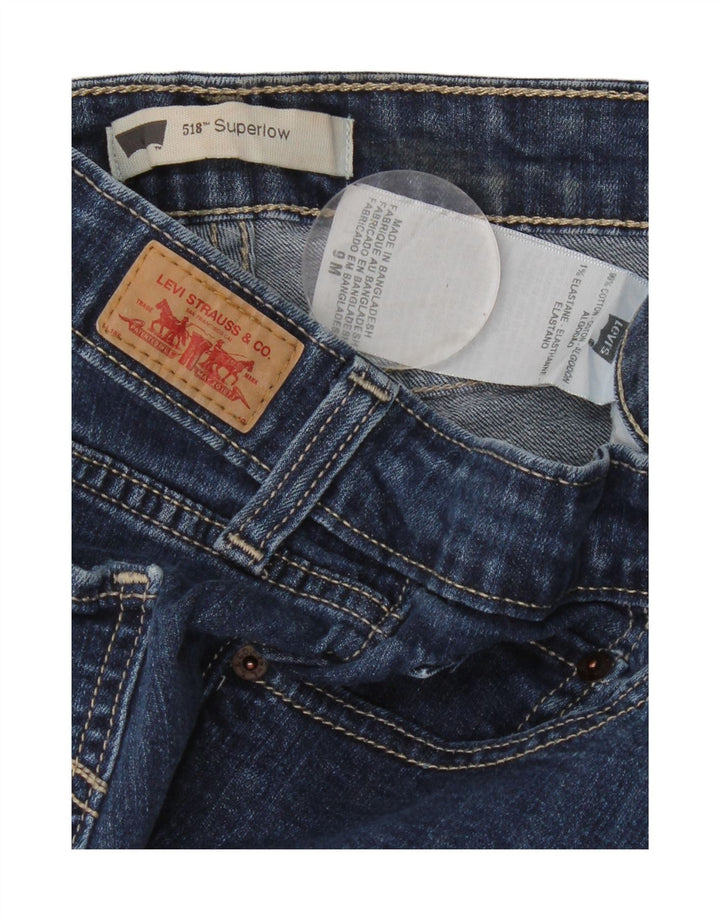 Levi's Jeans 518 Super Low Bootcut para mujer US 9 Medium W30 L31 Algodón azul