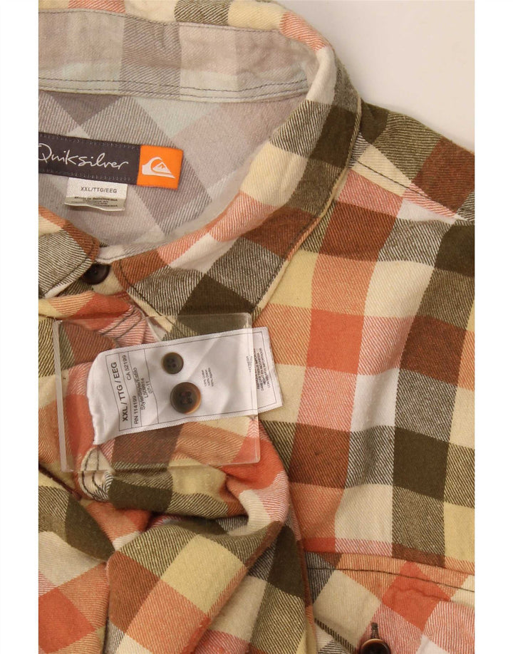 Quiksilver Camisa de franela para hombre 2XL Algodón a cuadros multicolor