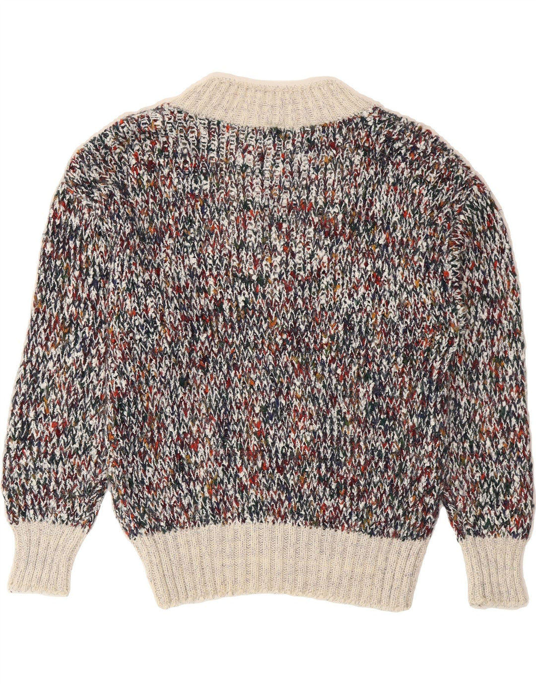 YESSICA Womens V-Neck Jumper Sweater EU 36/38 Small Multicoloured Flecked Vintage Yessica and Second-Hand Yessica from Messina Hembry 