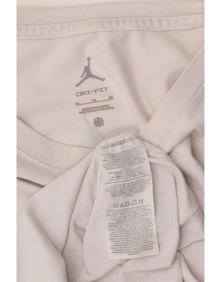 Jordan - Camiseta gráfica para hombre, talla XL, algodón blanco