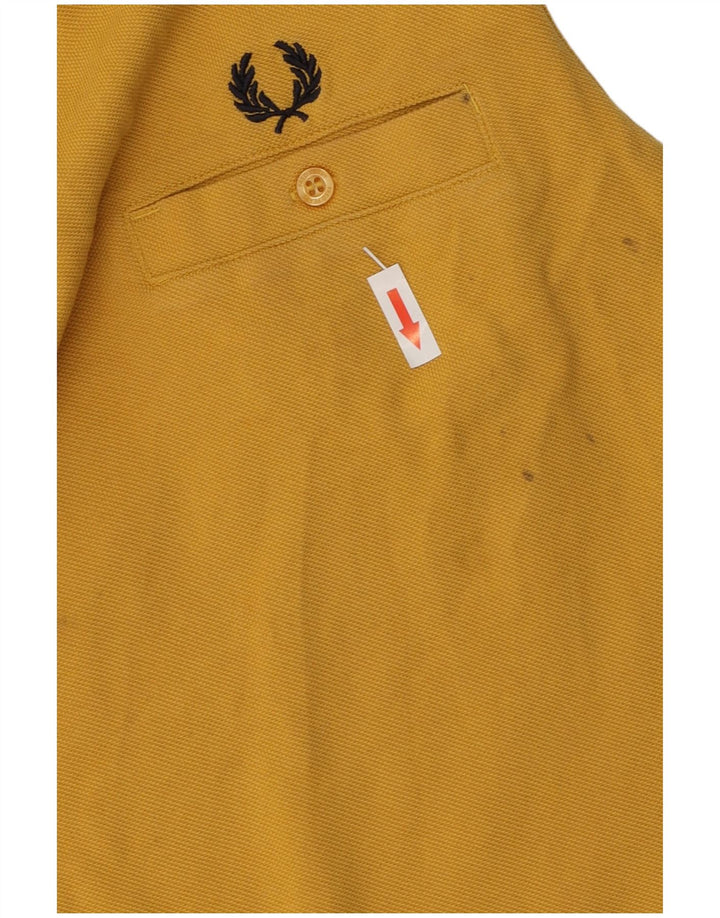 Camiseta Fred Perry Hombre Top Algodón Amarillo Medio