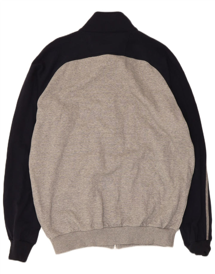 Champion Chaqueta de chándal para hombre, talla 2XL, algodón gris con bloques de color