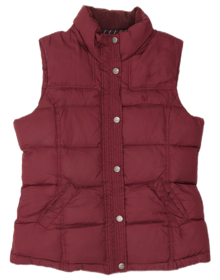 Crew Clothing Chaleco acolchado para mujer UK 40 Poliéster granate mediano