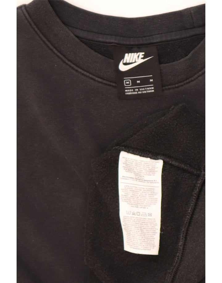 Nike - Sudadera holgada para hombre, jersey de algodón negro mediano