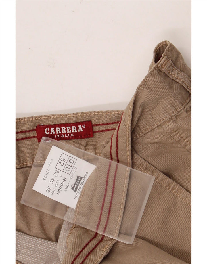 Carrera Mens 618 Regular Cargo Shorts W36 Grande Marrón Algodón