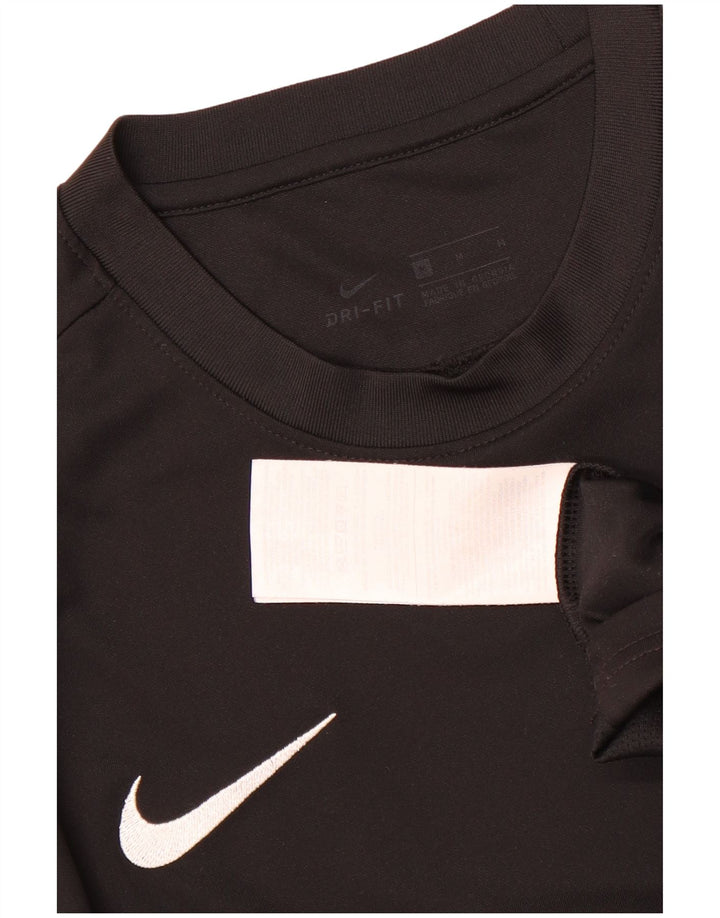 Camiseta Nike Dri Fit para hombre Top poliéster negro mediano