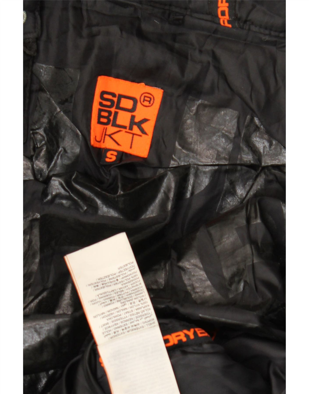 SUPERDRY Chaqueta acolchada con capucha para hombre UK 36 Small Black Nylon