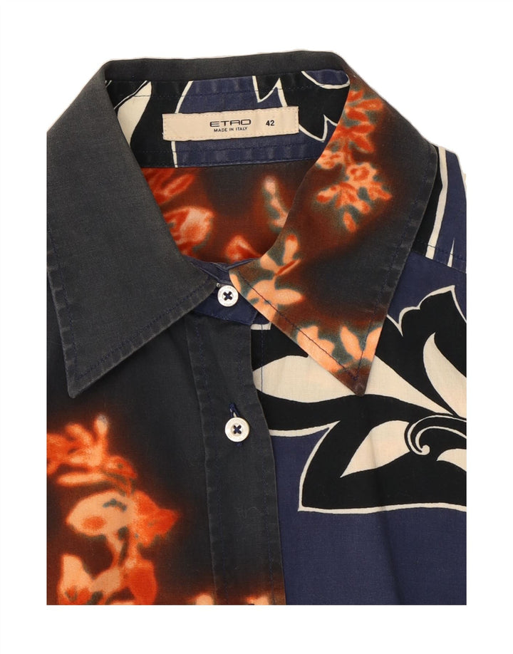 ETRO Womens Shirt IT 42 Medium Multicoloured Floral Cotton Vintage Etro and Second-Hand Etro from Messina Hembry 