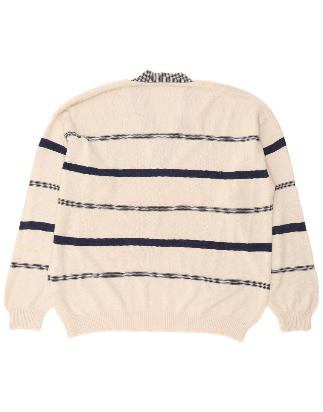 Stefanel Jersey con cuello en V para hombre XL Blanco Argyle/Diamante