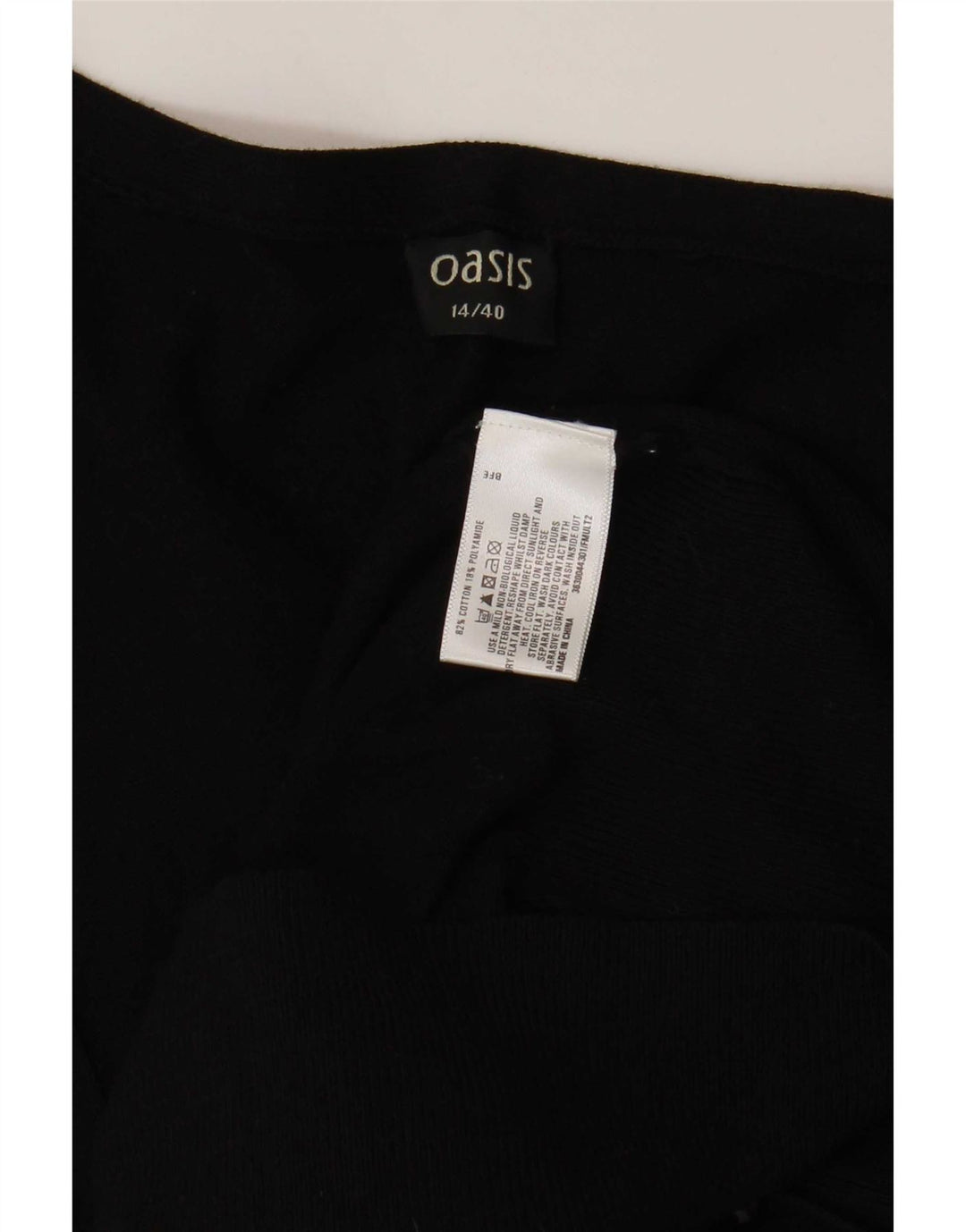 Oasis - Cárdigan para mujer, talla 40, algodón negro mediano