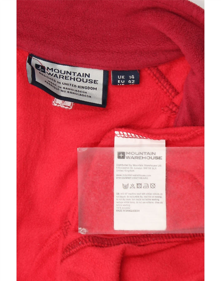 Jersey polar con cremallera y cuello para mujer de Mountain Warehouse UK 44 Poliéster rojo grande