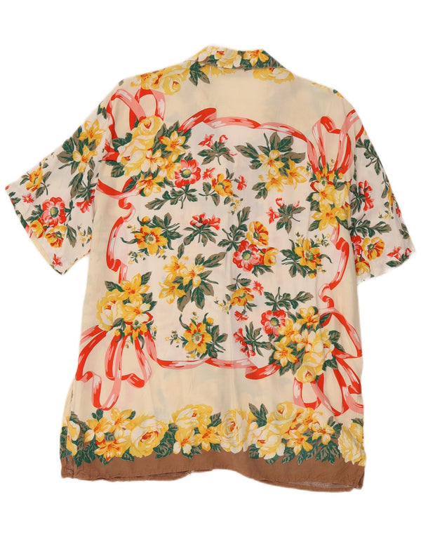 Giulia Galanti Camisa de manga corta para mujer UK 46 Grande Multicolor Floral