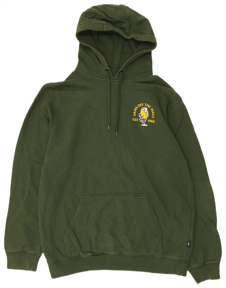 Vans Hombre Sudadera Con Capucha Gráfica Jersey De Algodón Verde Medio