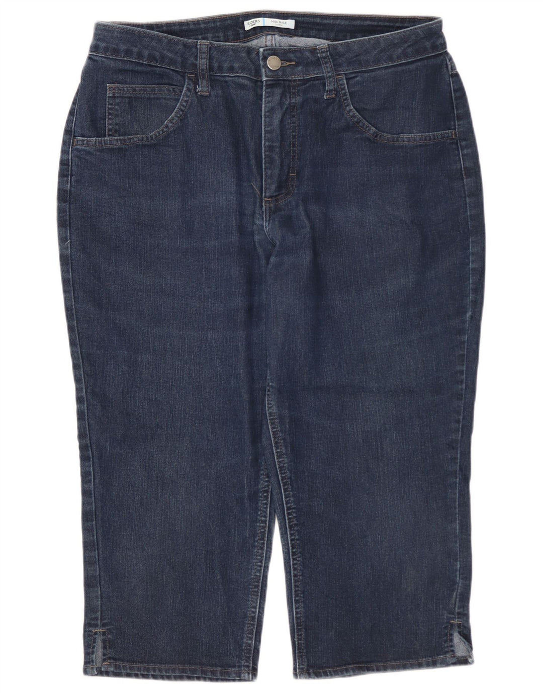 LEE Vaqueros capri de talle medio para mujer, talla 12, grande, W32, L19, azul marino