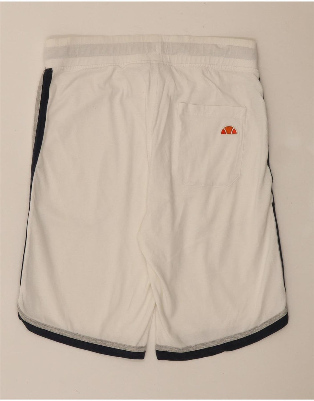 Ellesse Pantalones Cortos Deportivos Gráficos para Hombre Talla Mediana Color Blanco Bloque de Colores Algodón