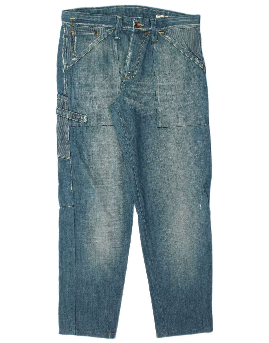 JACK & JONES Vaqueros cargo cónicos para hombre W33 L30 Algodón azul