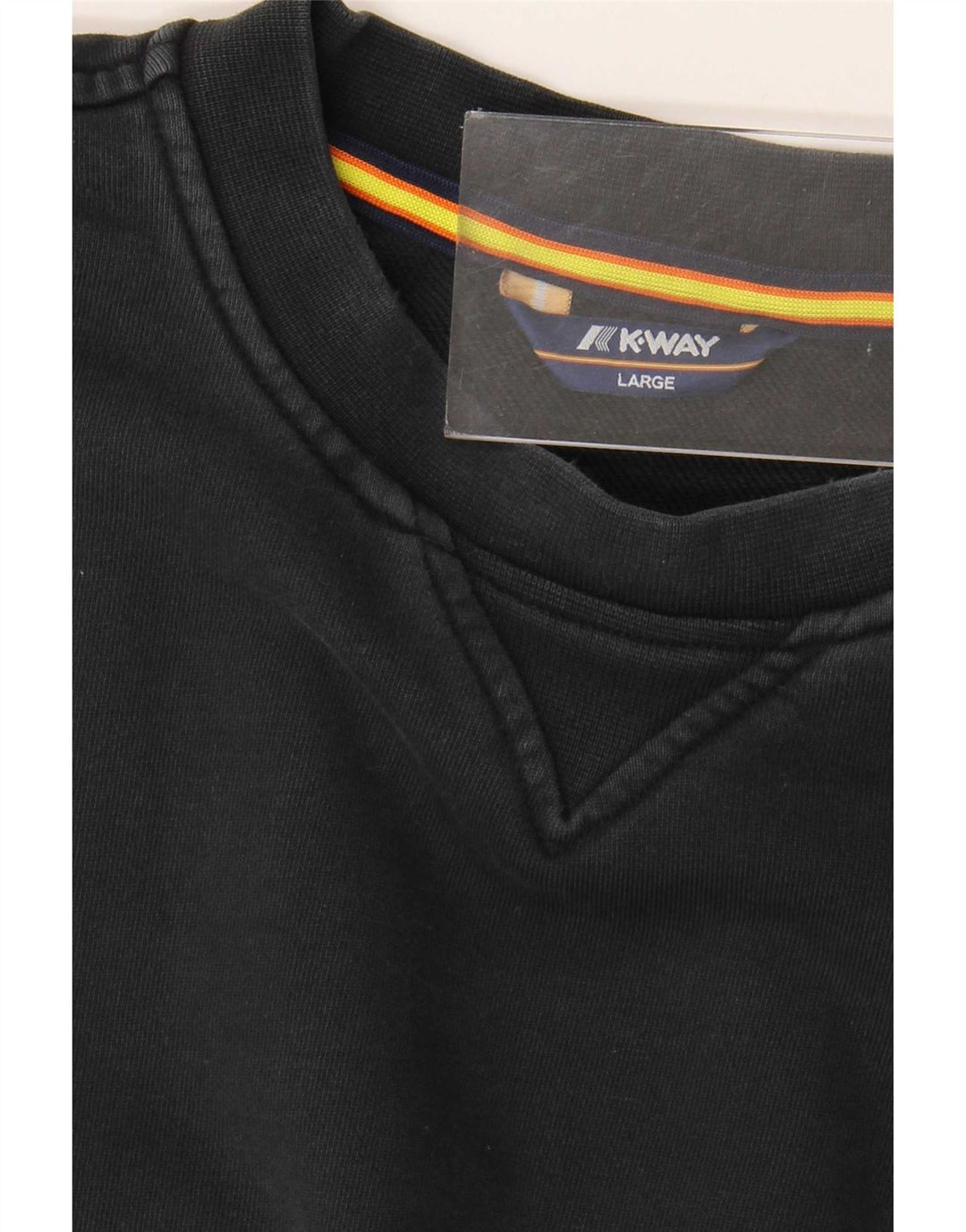 K-Way Hombre Sudadera Jumper Grande Algodón Negro