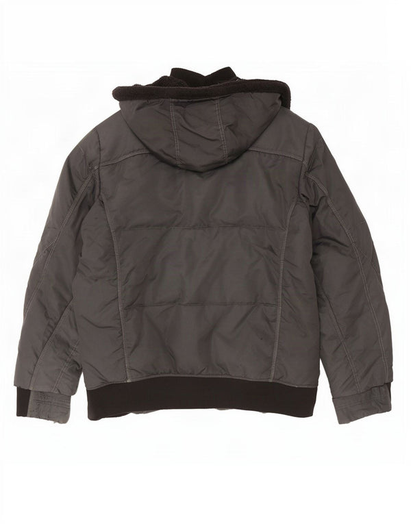 Chaqueta Bomber Acolchada con Capucha para Hombre Gas UK 42 XL Gris
