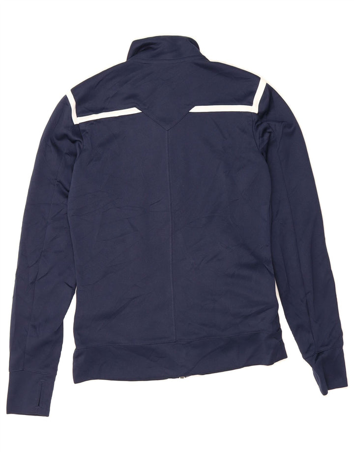 NIKE Mens Liberty Flames Tracksuit Top Jacket Small Navy Blue Polyester Vintage Nike and Second-Hand Nike from Messina Hembry 
