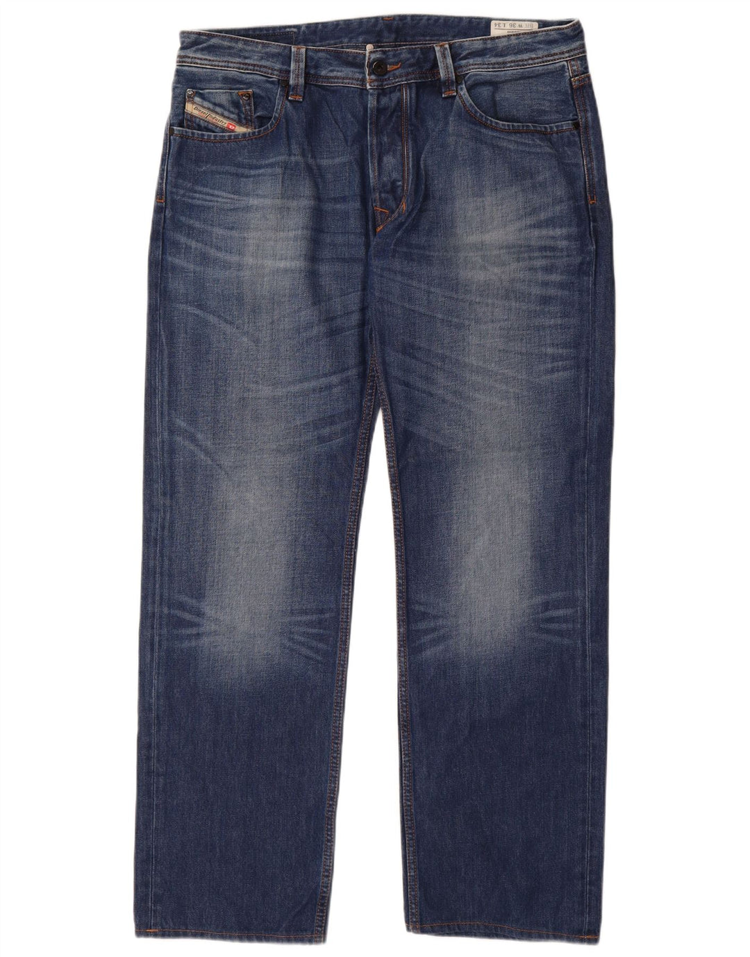 Diesel Hombre Larkee Vaqueros Rectos W36 L34 Algodón Azul