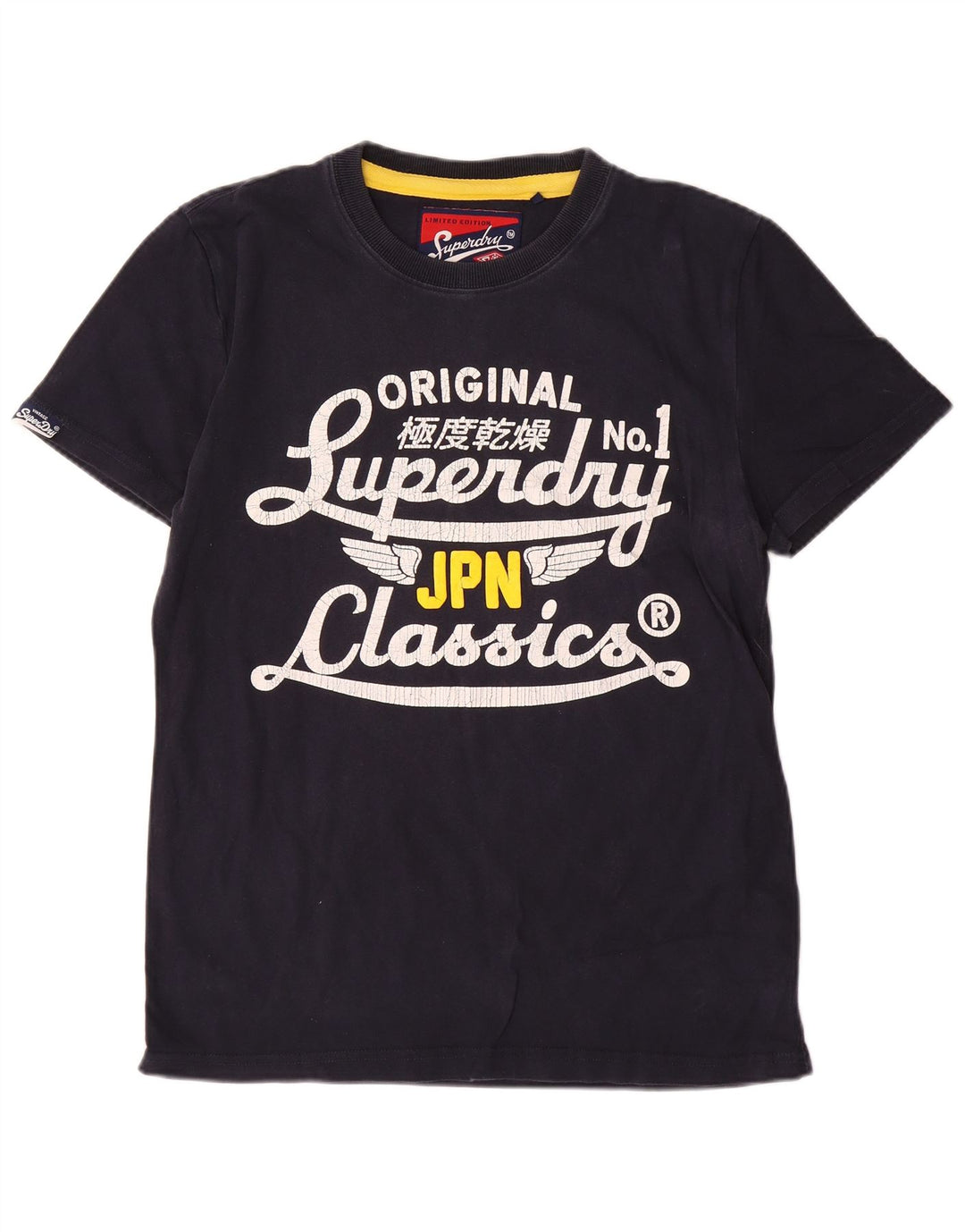 Superdry Camiseta gráfica para hombre Top grande de algodón azul marino