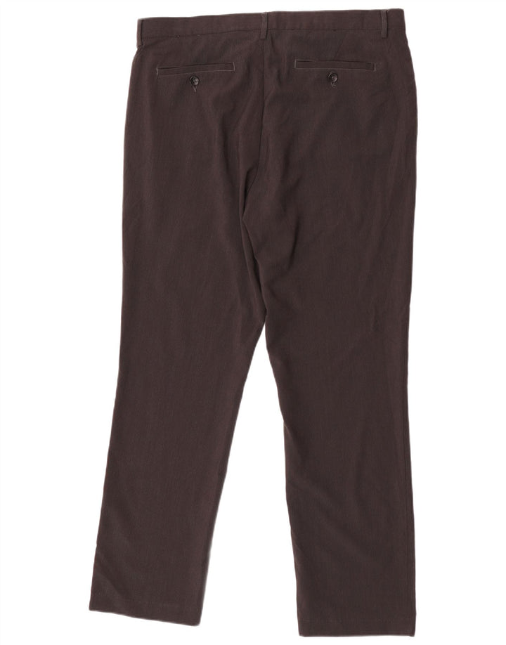 Pantalón de traje recto Calvin Klein para hombre W35 L30 Poliéster marrón