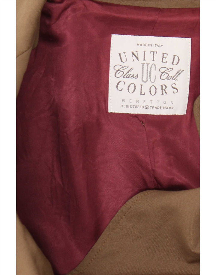 Benetton Chaqueta Americana De 3 Botones para Mujer UK 46 Large Caqui
