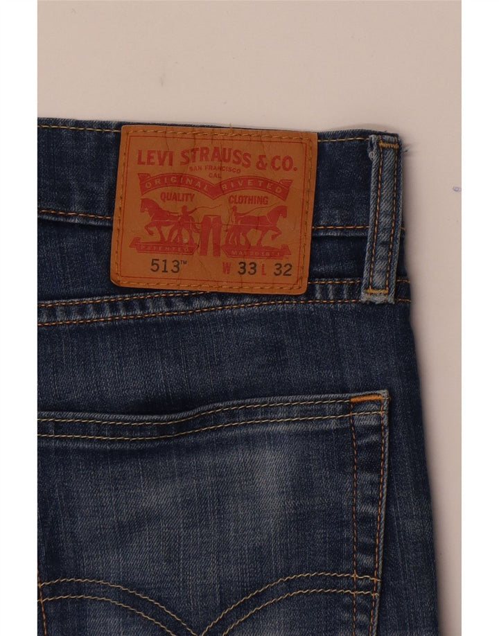 Levi's Vaqueros rectos ajustados 513 para hombre W33 L29 Azul