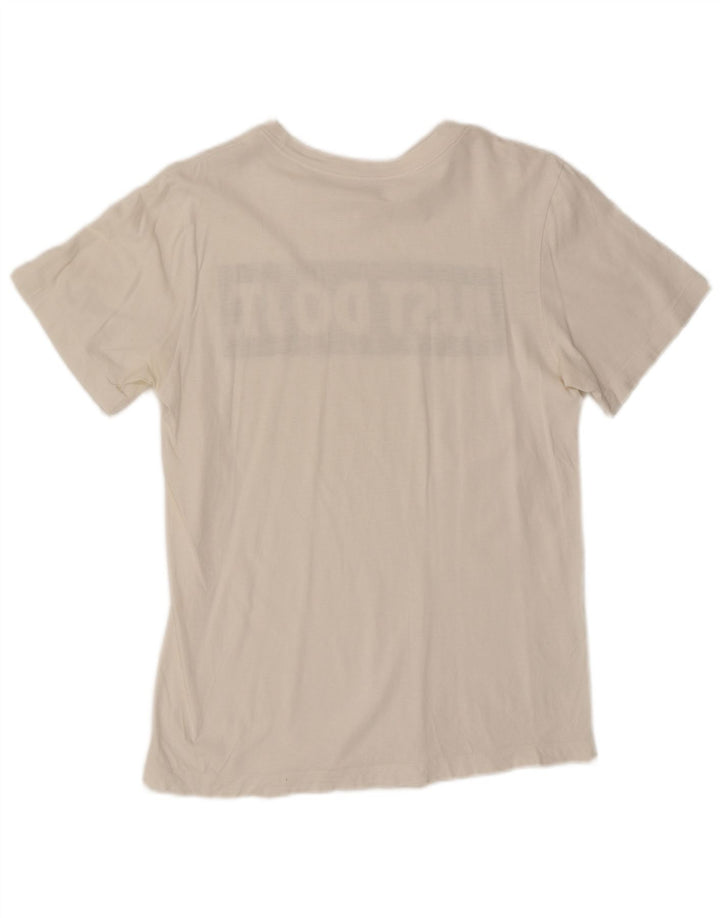 Nike - Camiseta gráfica para hombre, talla pequeña, algodón blanco