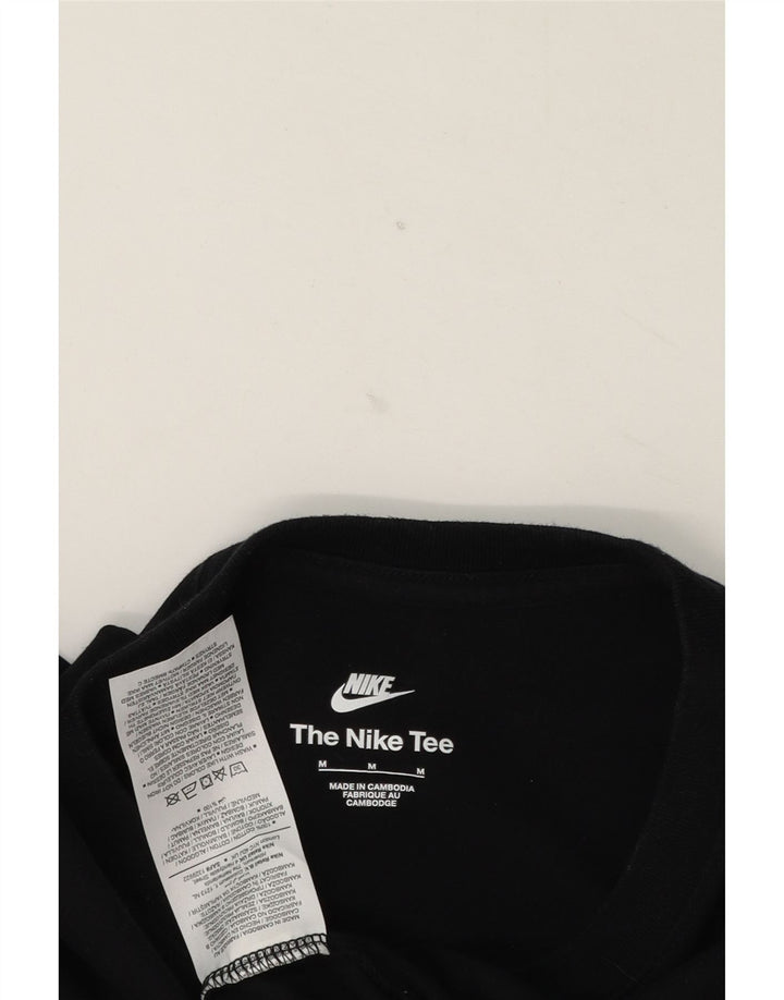 Nike Camiseta gráfica para hombre Top mediano de algodón negro