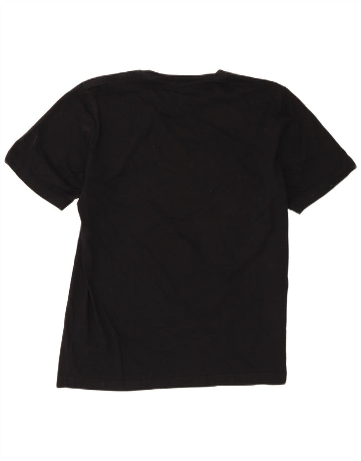 Diesel Hombre Camiseta Gráfica Top Grande Algodón Negro