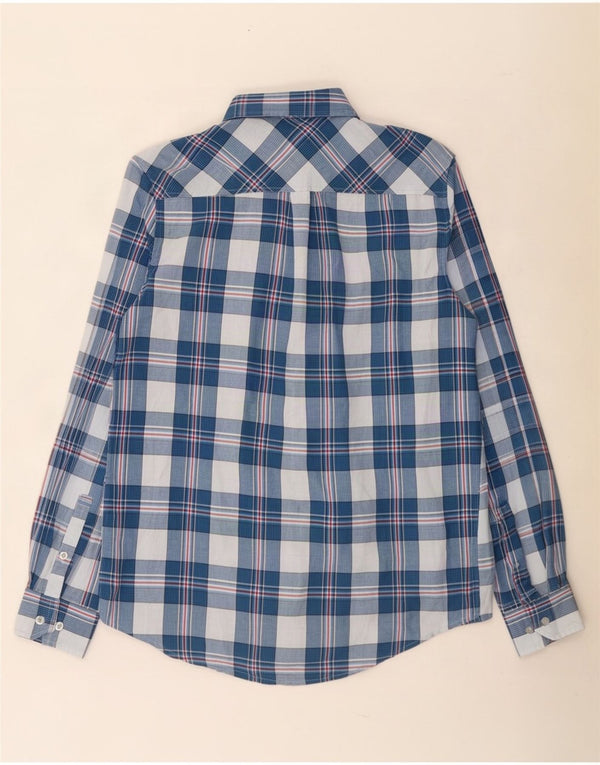 Camisa Ben Sherman Hombre Algodón A Cuadros Azul Medio