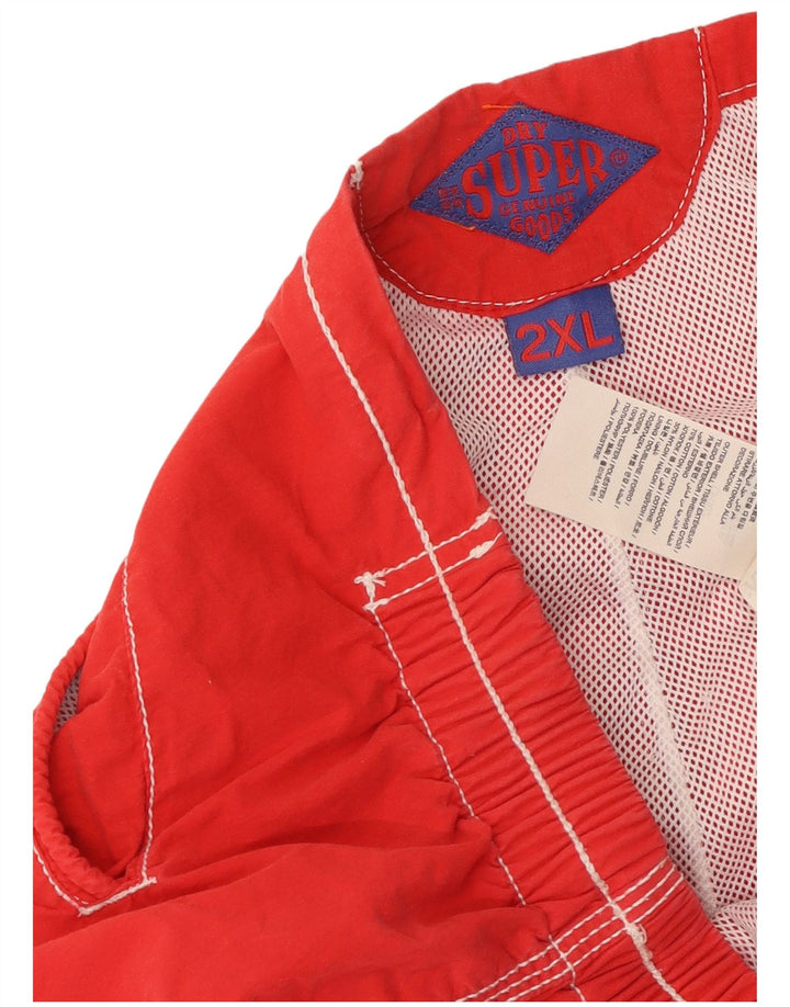 Superdry Bañador Corto Para Hombre 2XL Algodón Rojo