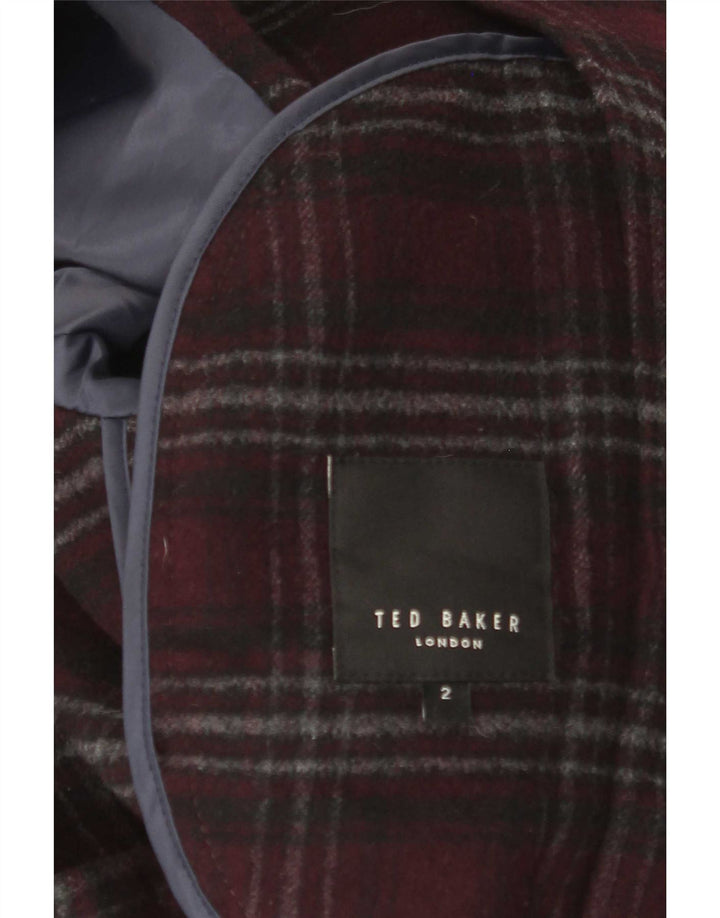 Ted Baker - Chaqueta bomber para hombre, talla 2, pequeña, color burdeos