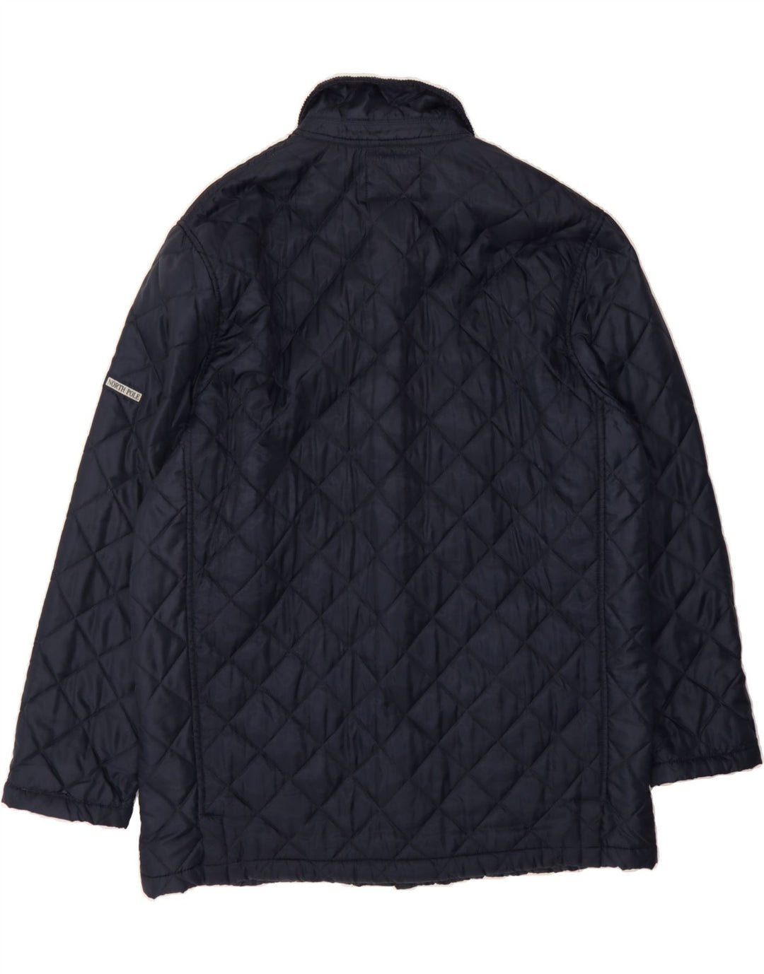 NORTH POLE Mens Quilted Jacket UK 42 XL Navy Blue Nylon Vintage North Pole and Second-Hand North Pole from Messina Hembry 
