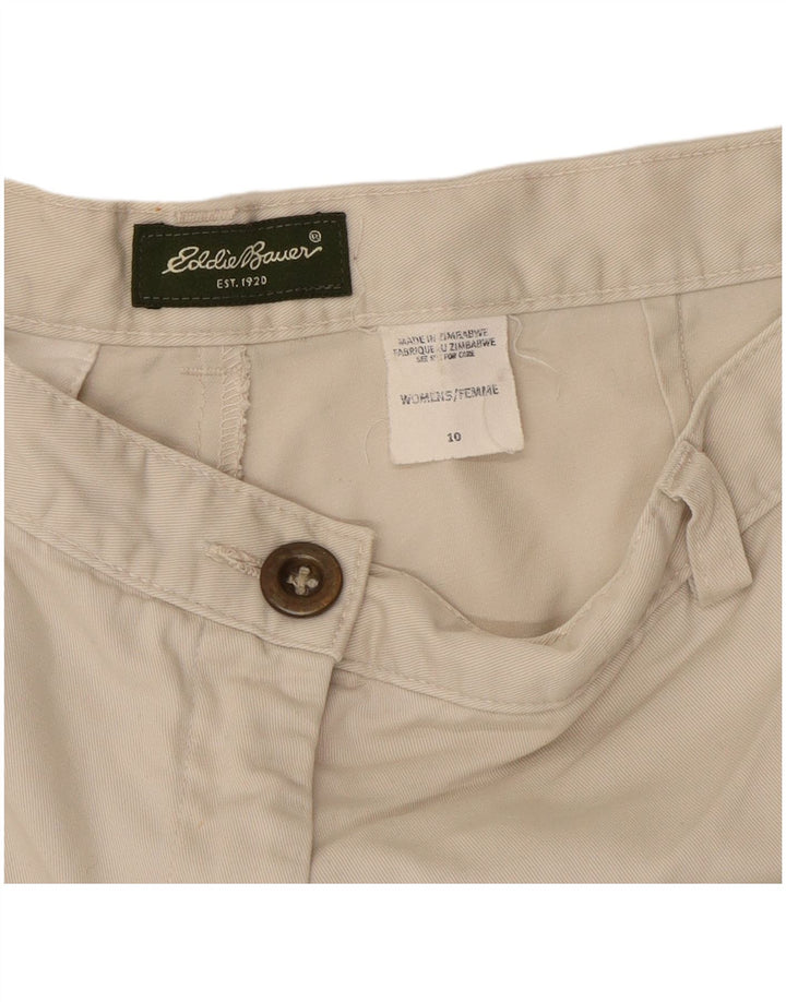 Eddie Bauer Pantalones cortos chinos para mujer US 10 Large W30 Blanco