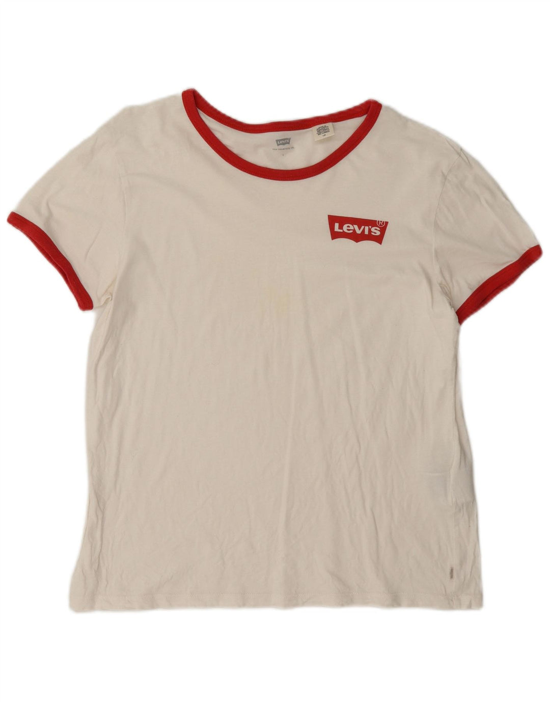 Levi's Camiseta para mujer Top UK 46 Large White Cotton