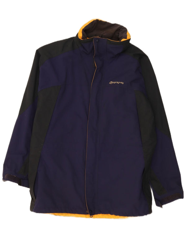 Sprayway Mens Rain Jacket UK 40 Large Purple Colourblock Polyamide