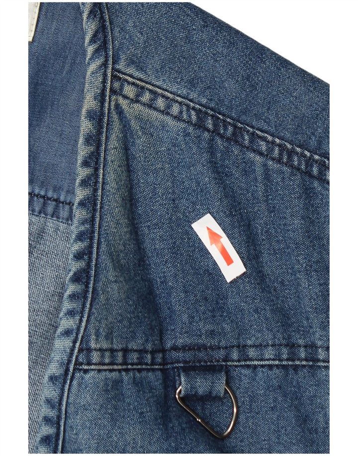 Olympia - Chaleco vaquero utilitario para hombre, talla 38, algodón azul medio