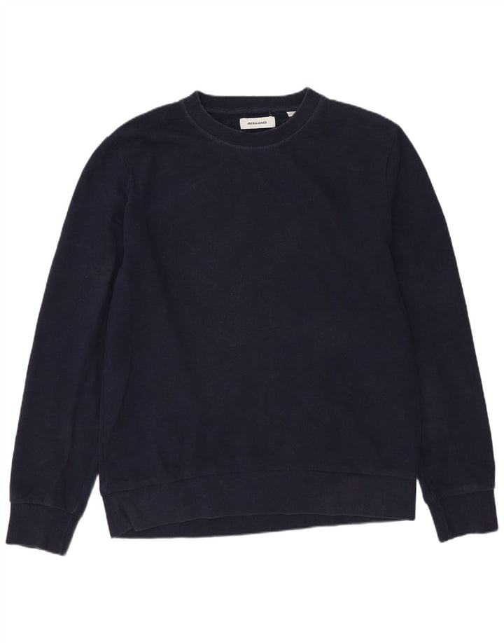 Jack & Jones Hombre Sudadera Jumper Medium Azul Marino Algodón