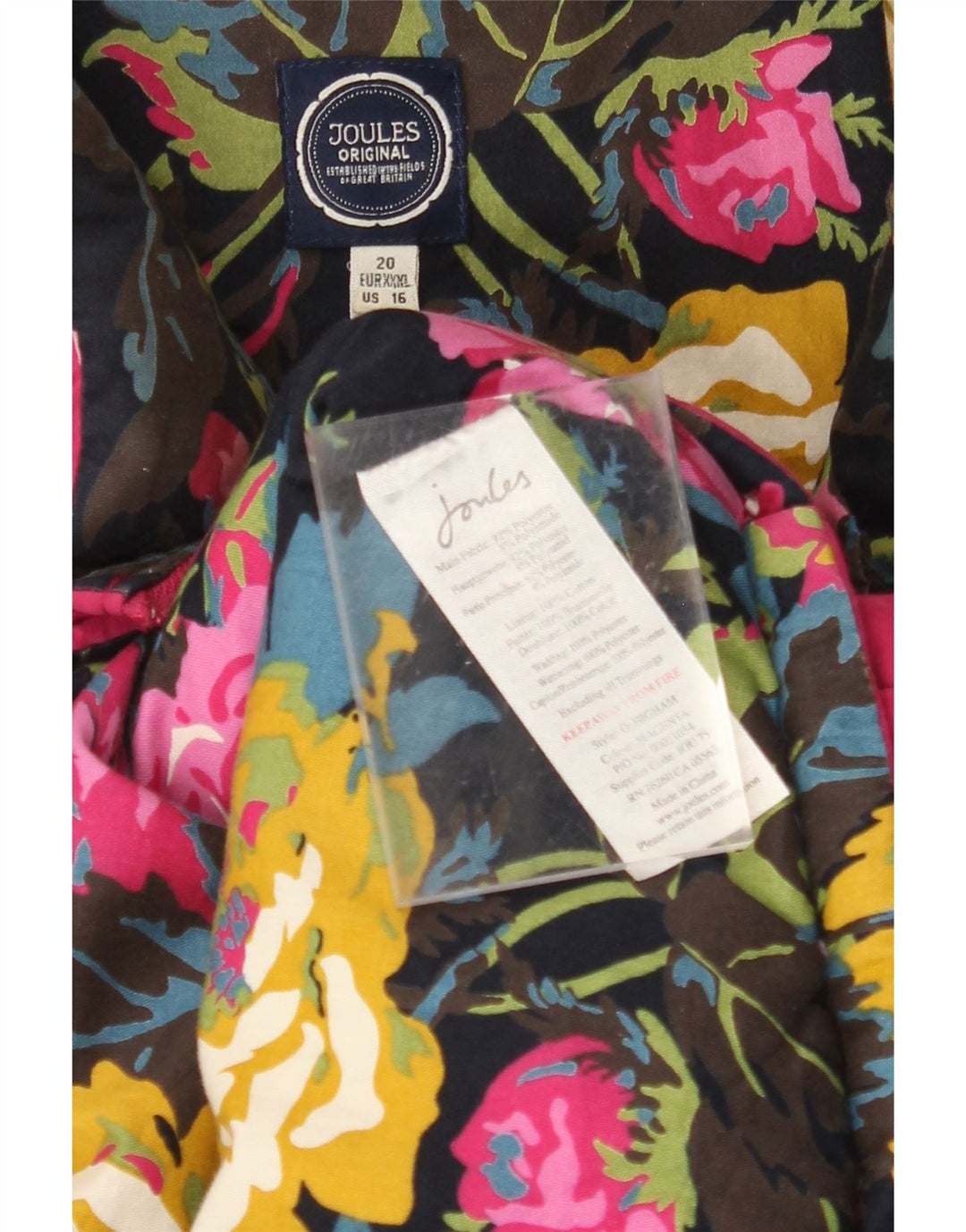 Chaleco acolchado para mujer JOULES UK 20 2XL Poliéster rosa