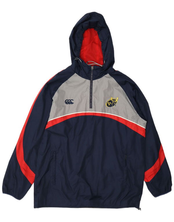 Canterbury Chaqueta impermeable con capucha Munster Rugby para hombre UK 40 Large Azul marino