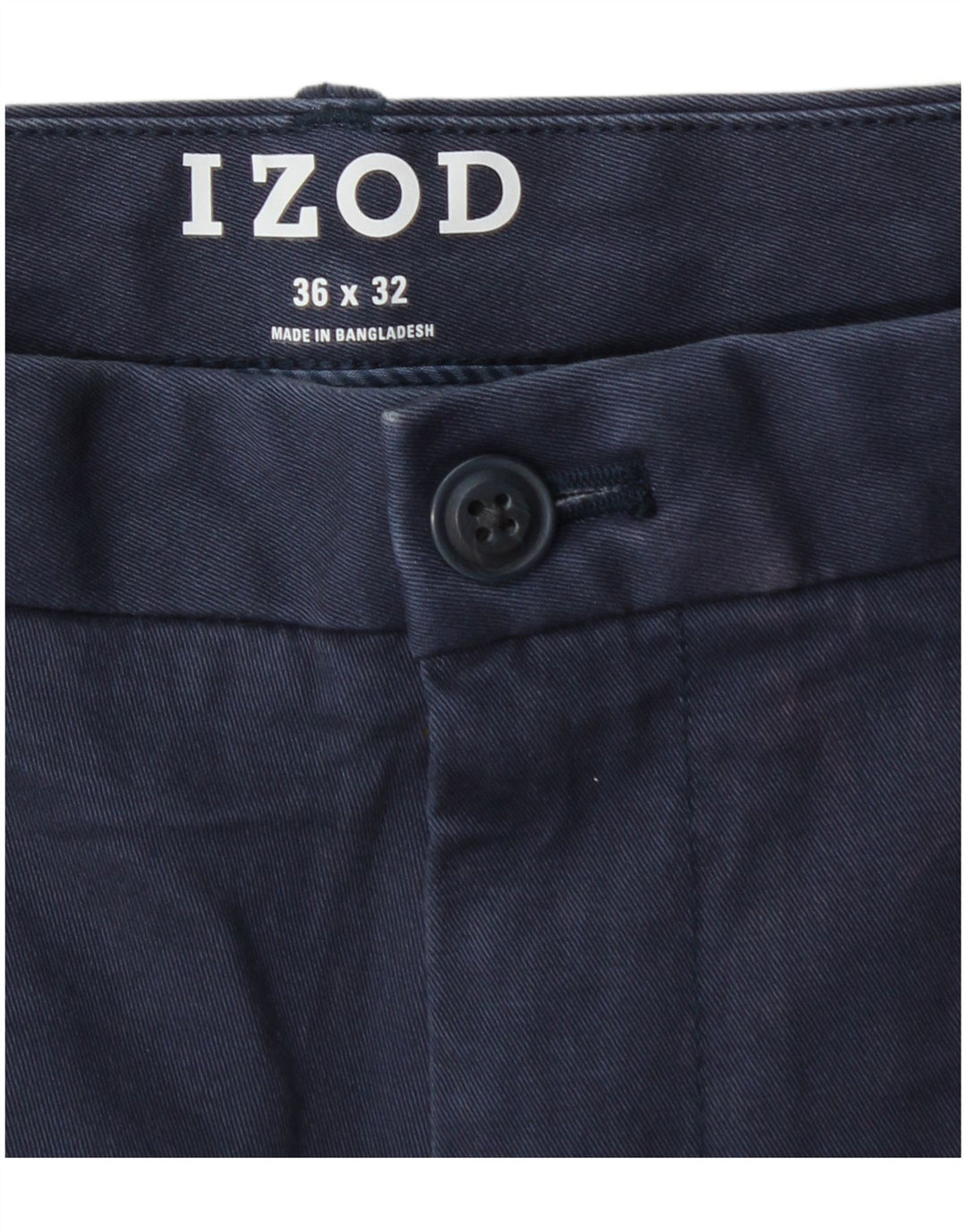 IZOD Pantalón chino recto para hombre W36 L32 Algodón azul marino